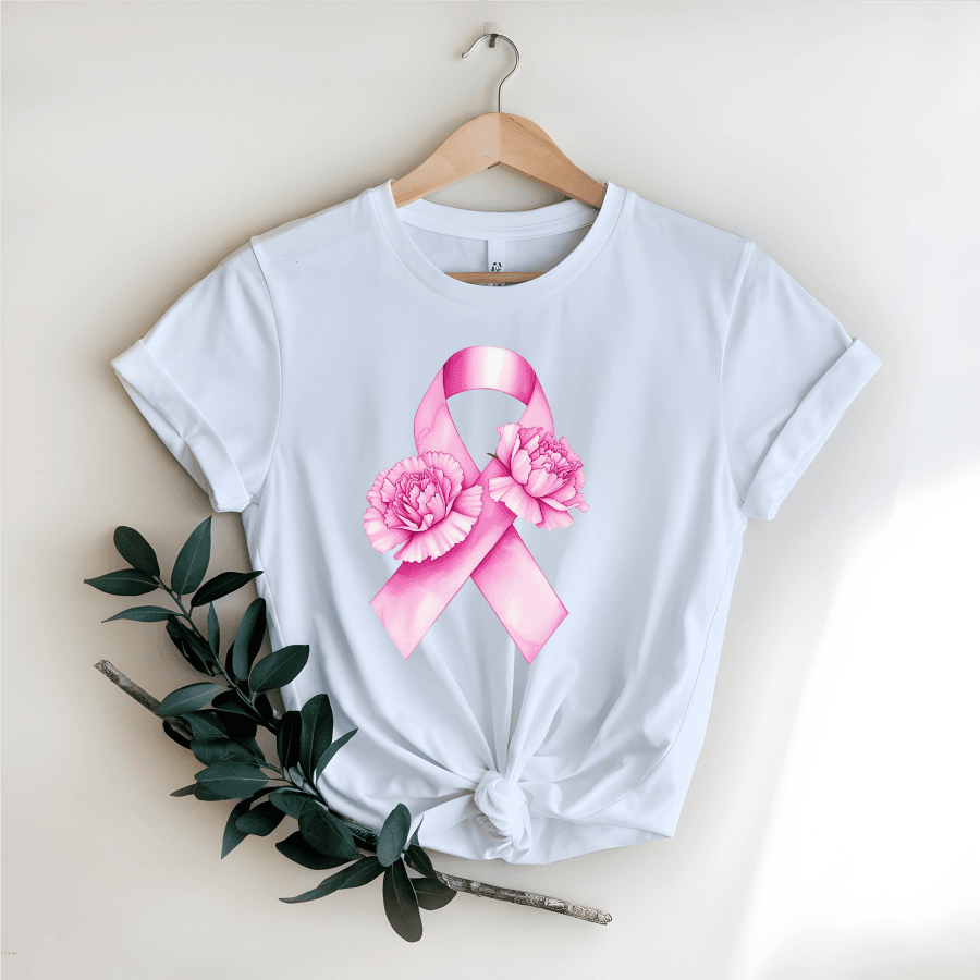 Pink Ribbon Breast Cancer Awareness DTF Transfer