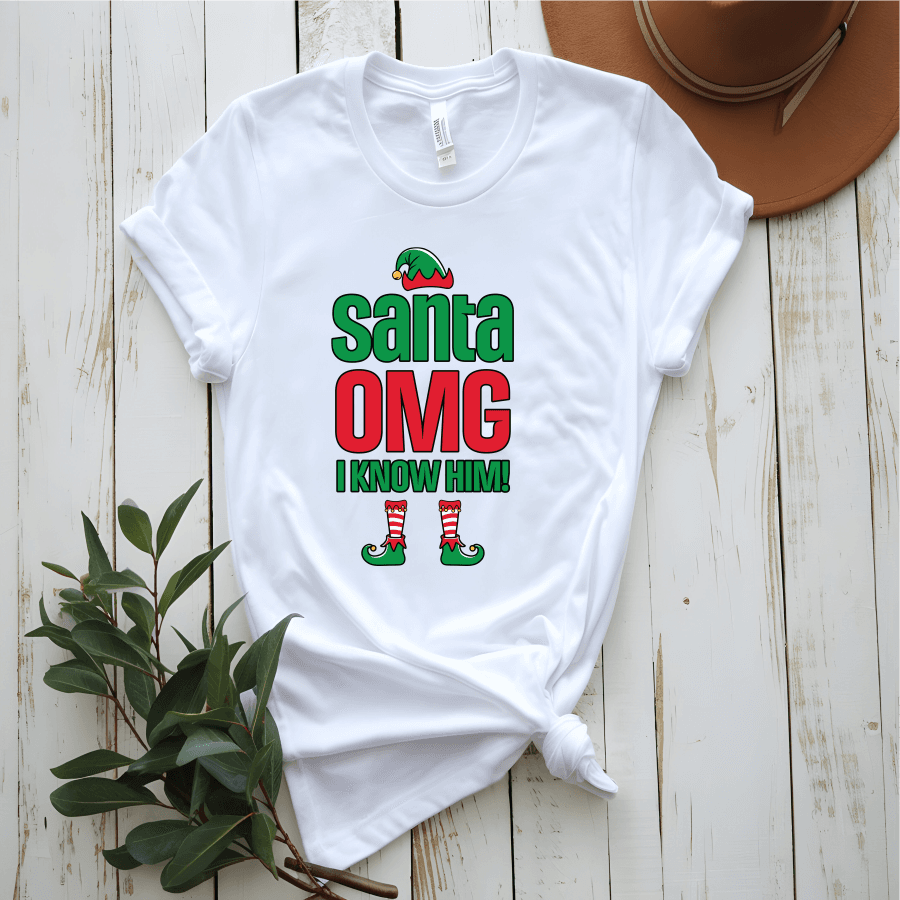 Santa OMG I know him, Christmas DTF Transfer