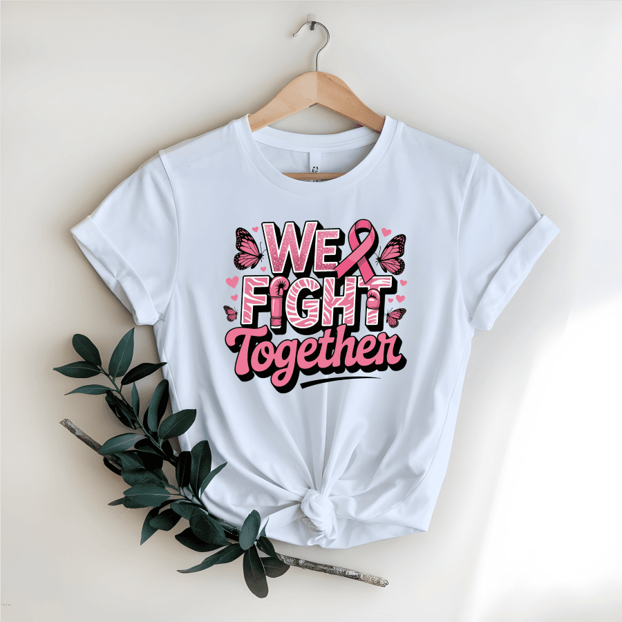 We Fight Together Breast Cancer Awareness DTF Transfer