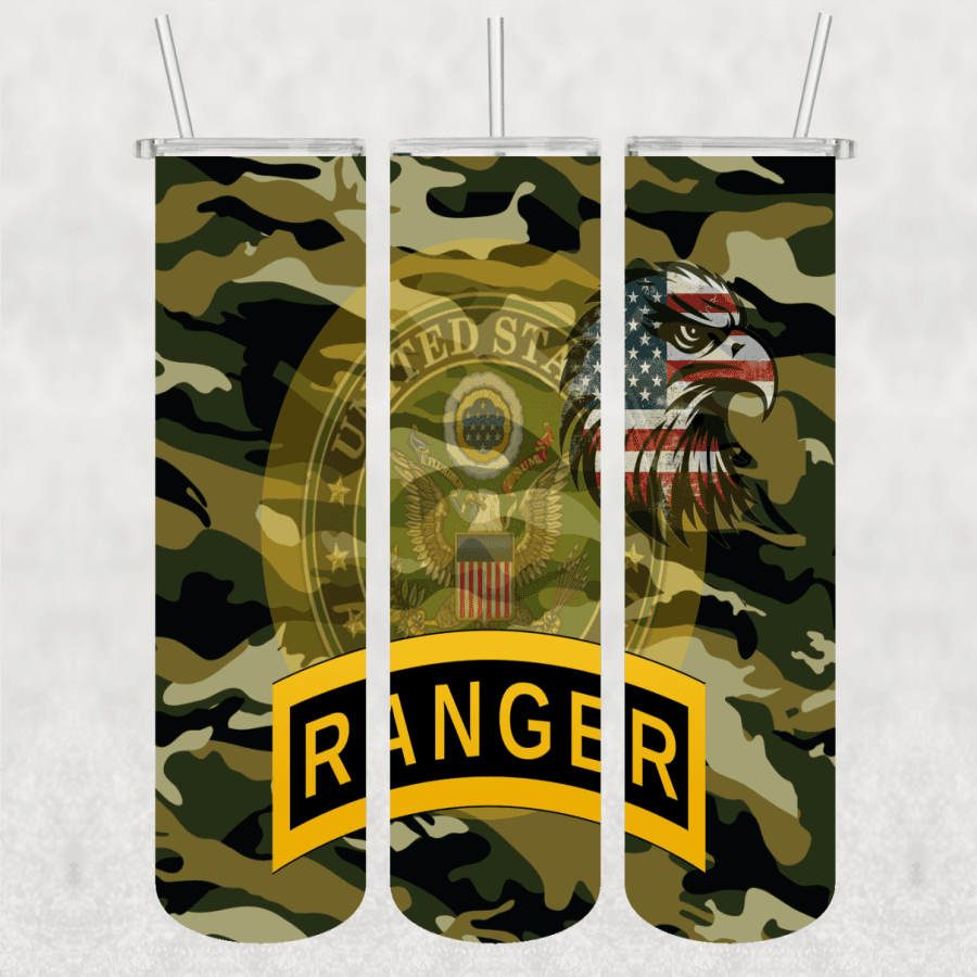Ranger 20 0z Skinny Tumbler Tranfer