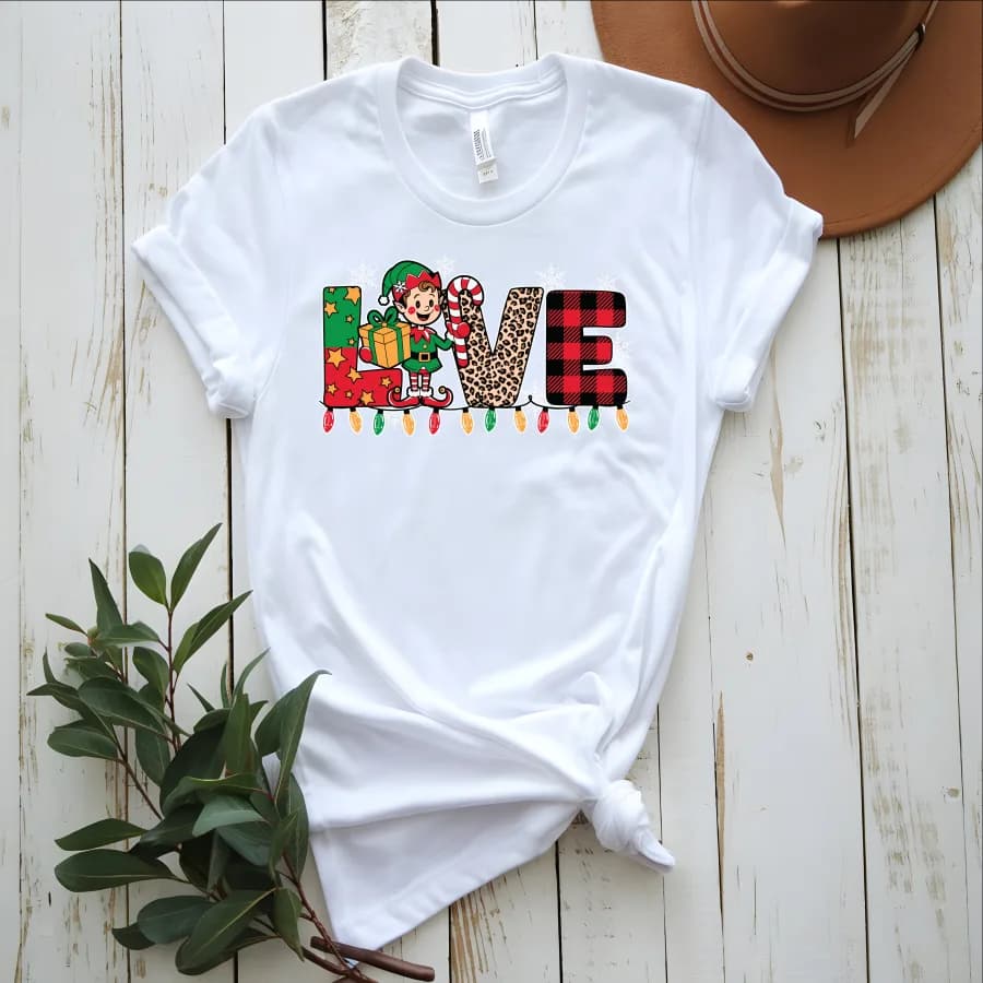 Love Elf, Christmas Ready-to-Press DTF Transfer