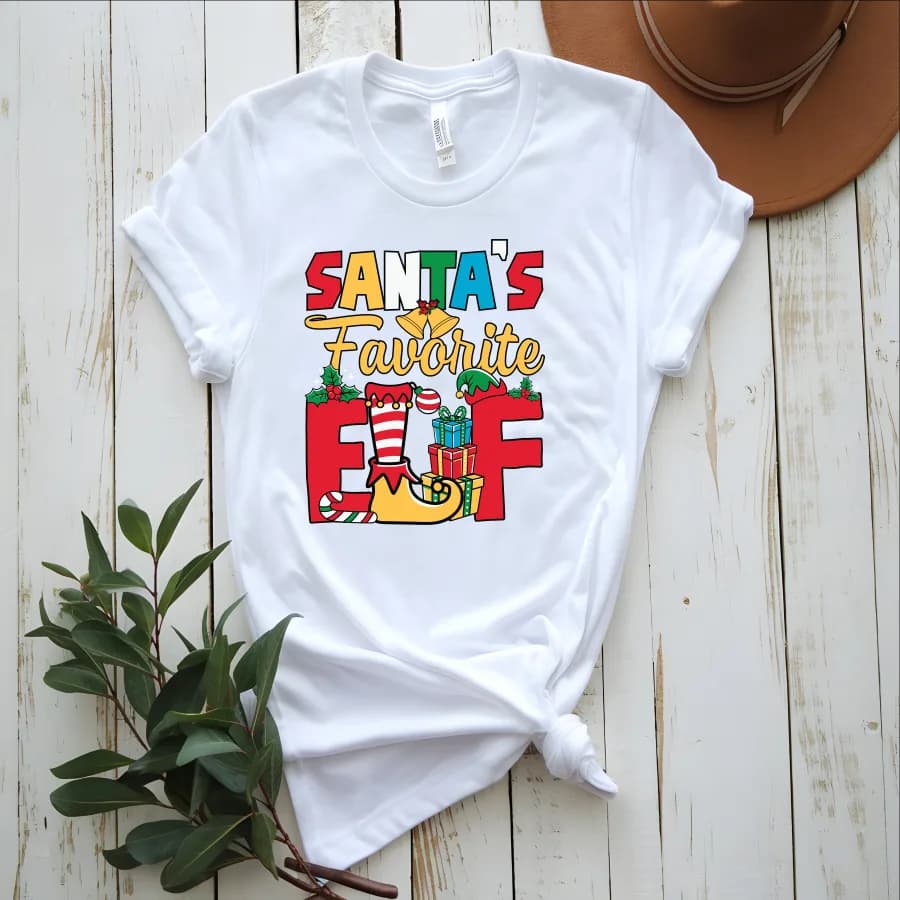 Santas Favorite Elf, Christmas DTF Transfer