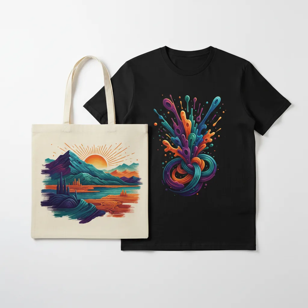 DTF vs sublimation -- illustration